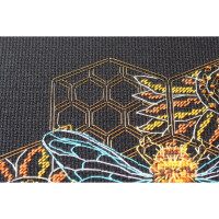 Abris Art kit de punto de cruz contado "Paraíso de abejas", 19x22cm, DIY