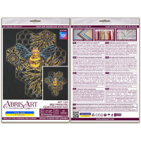 Abris Art counted cross stitch kit "Bee paradise", 19x22cm, DIY