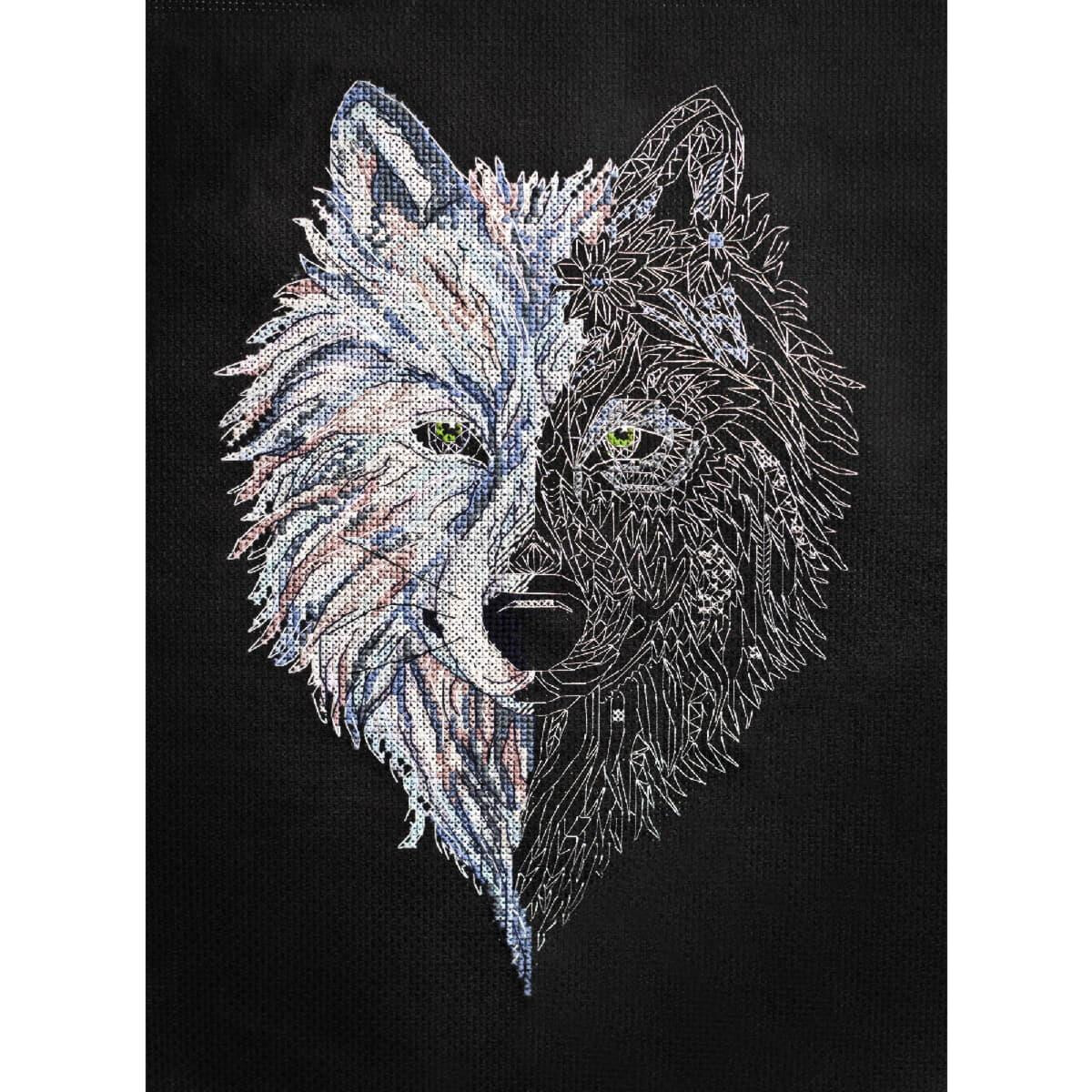 Abris Art telde Borduurpakket "Wolf", 18x25cm, DIY