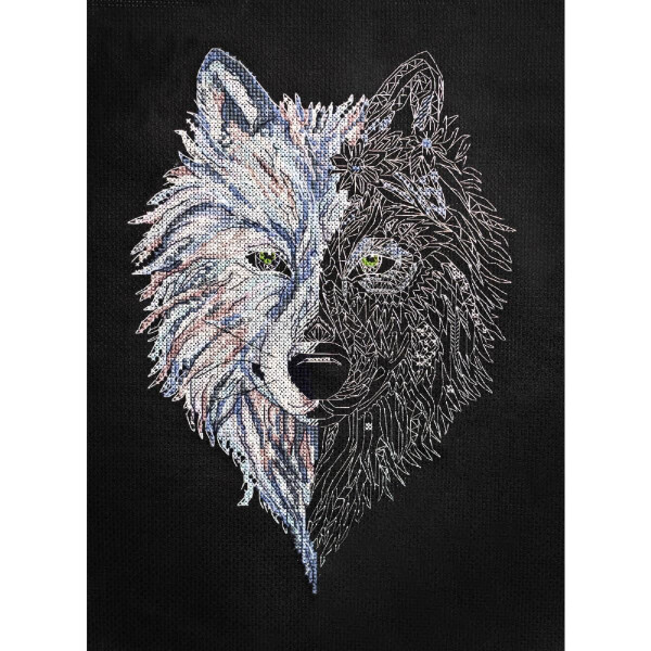 Abris Art counted cross stitch kit "Wolf", 18x25cm, DIY