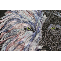 Набор для вышивания счетным крестом Abris Art "Волк", 18x25 см