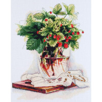 Abris Art counted cross stitch kit "Strawberry bouquet", 40x32cm, DIY