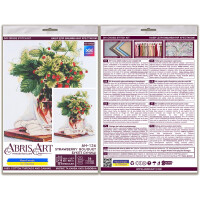 Abris Art counted cross stitch kit "Strawberry bouquet", 40x32cm, DIY
