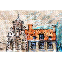 Abris Art counted cross stitch kit "Colored town-1", 22x22cm, DIY