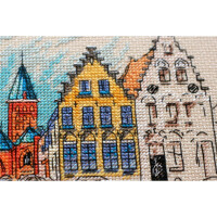 Abris Art telde Borduurpakket "Coloured Town-1", 22x22cm, DIY