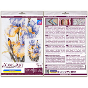 Abris Art telde Borduurpakket "Irises", 30x21cm, DIY
