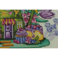 Abris Art counted cross stitch kit "Berry cupcakes", 17x14cm, DIY