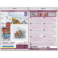 Abris Art counted cross stitch kit "Colored town-2", 21x22cm, DIY