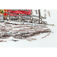 Набор для вышивания счетным крестом Abris Art "Цветной город-3", 22x20 см
