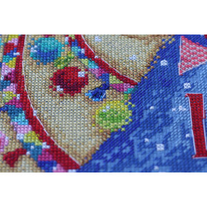 Abris Art counted cross stitch kit "La la llamas", 35x24cm, DIY