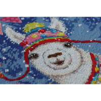 Abris Art counted cross stitch kit "La la llamas", 35x24cm, DIY