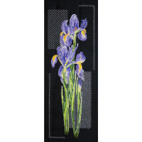 Kit point de croix Abris Art "Iris japonais", 16x43cm, DIY