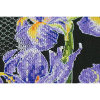 Abris Art counted cross stitch kit "Japanese irises", 16x43cm, DIY