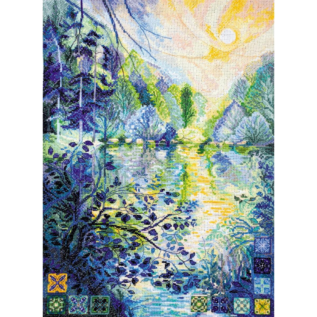 Abris Art counted cross stitch kit "Dawn over the...