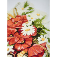 Abris Art counted cross stitch kit "Field flowers", 60x25cm, DIY