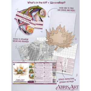 Abris Art counted cross stitch kit "Autumn breath", 20x16cm, DIY