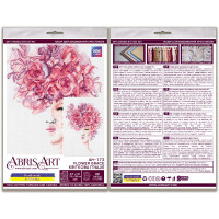 Abris Art counted cross stitch kit "Flower grace", 15x18cm, DIY