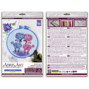 Abris Art counted cross stitch kit with hoop "Sweet...