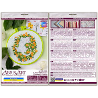 Abris Art counted cross stitch kit with hoop "Sunny tenderly", 15x15cm, DIY