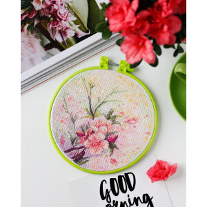 Abris Art counted cross stitch kit with hoop "Tender...