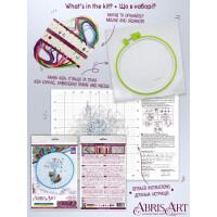 Abris Art counted cross stitch kit with hoop "Did they fly?", 15x15cm, DIY
