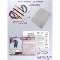 Abris Art counted cross stitch kit "Blue gold-1", 10,4x6cm, DIY