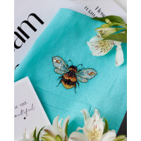 Abris Art counted cross stitch kit "Golden bee-1", 5,3x8,3cm, DIY