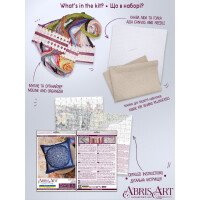 Abris Art Art Custom Cushion Kit con cuscini con cuscino "Silver", 30x30cm, fai -da -te
