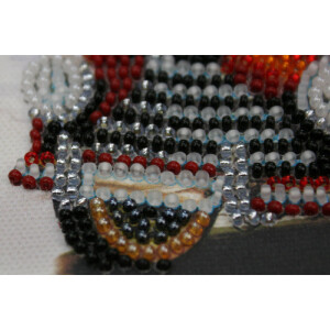 Abris Art stamped bead stitch kit "Auto-1102", 15x15cm, DIY