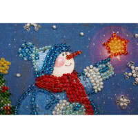 Abris Art stamped bead stitch kit "Fairy night", 15x15cm, DIY