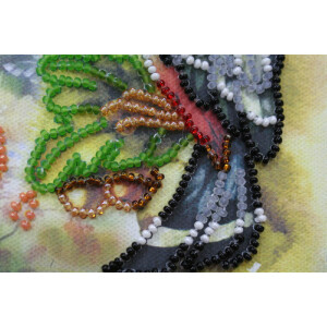 Abris Art stamped bead stitch kit "On a oak", 15x15cm, DIY