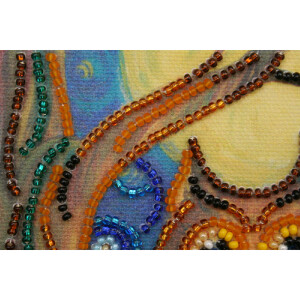 Abris Art stamped bead stitch kit "Midnight Owl", 15x15cm, DIY
