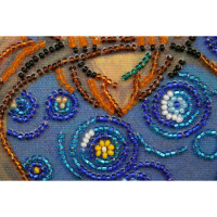 Abris Art stamped bead stitch kit "Midnight Owl", 15x15cm, DIY