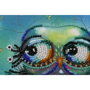 Kit de point de perle estampé Abris Art "Muse", 15x15cm, DIY