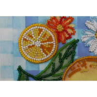 Набор для вышивания бисером с печатью Abris Art "Летние лимоны", 15x15 см