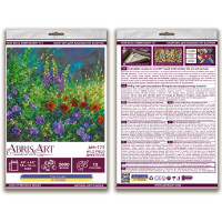 Набор для вышивания бисером с печатью Abris Art "Дикое поле", 15x15 см