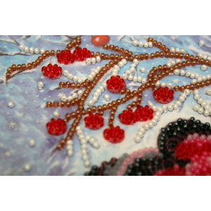 Abris Art stamped bead stitch kit "Warmth together", 15x15cm, DIY