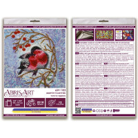 Набор для вышивания бисером с печатью Abris Art "Согреемся вместе", 15x15 см