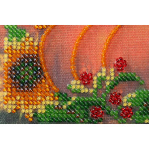 Abris Art stamped bead stitch kit "Night guest", 15x15cm, DIY