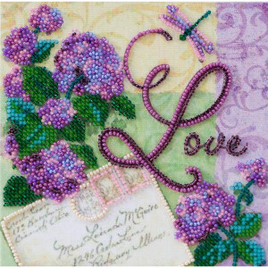 Abris Art stamped bead stitch kit "Love",...