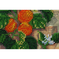 Abris Art gestempelde kraal Stitch Kit "Apricot Branch", 15x15cm, DIY