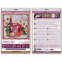 Набор для вышивания бисером с печатью Abris Art "Аромат праздника", 15x15 см