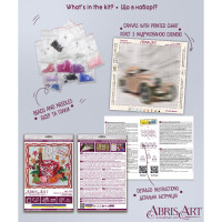 Abris Art stamped bead stitch kit "Aroma of the holiday", 15x15cm, DIY