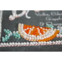 Abris Art stamped bead stitch kit "Blushing bride", 15x15cm, DIY
