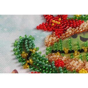 Abris Art gestempelde kralen Stitch Kit "Geschenken voor iedereen", 15x15cm, DIY