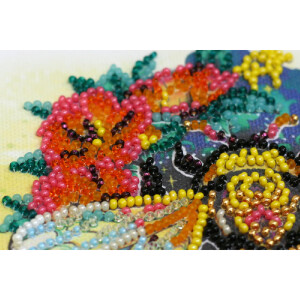 Abris Art stamped bead stitch kit "Sweetly", 15x15cm, DIY