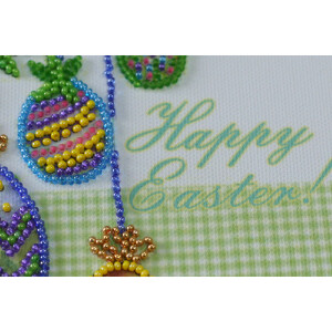 Abris Art gestempelde kraal Stitch Kit "Easter Holiday", 15x15cm, DIY