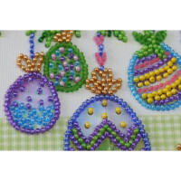 Abris Art stamped bead stitch kit "Easter holiday", 15x15cm, DIY