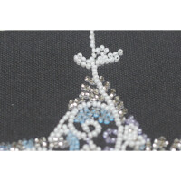 Abris Art stamped bead stitch kit "Lace star", 15x15cm, DIY