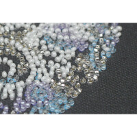 Abris Art stamped bead stitch kit "Lace heart", 15x15cm, DIY